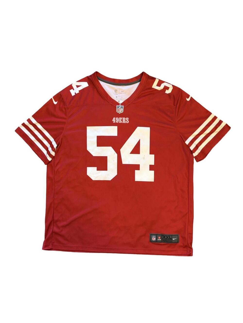 Nike San Francisco 49ers NFL Fred Warner Red Color Rush Jersey Men's Size 2XL - Picture 1 of 10